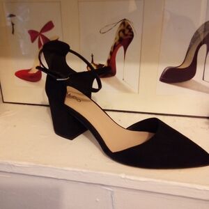 Aldo Black Block Heel Pumps